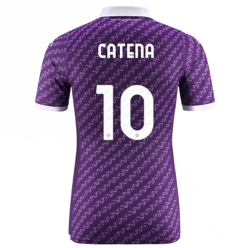 Niño Fútbol Camiseta Michaela Catena #10 Violeta 1ª Equipación 2023/24 México