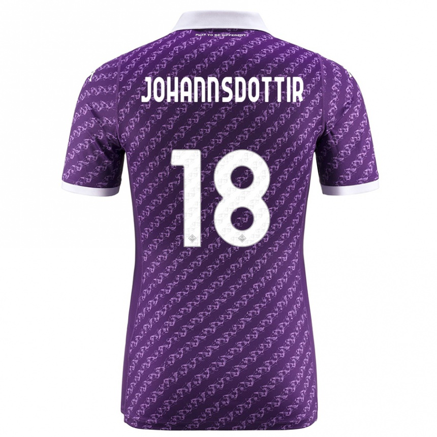 Niño Fútbol Camiseta Alexandra Jóhannsdóttir #18 Violeta 1ª Equipación 2023/24 México