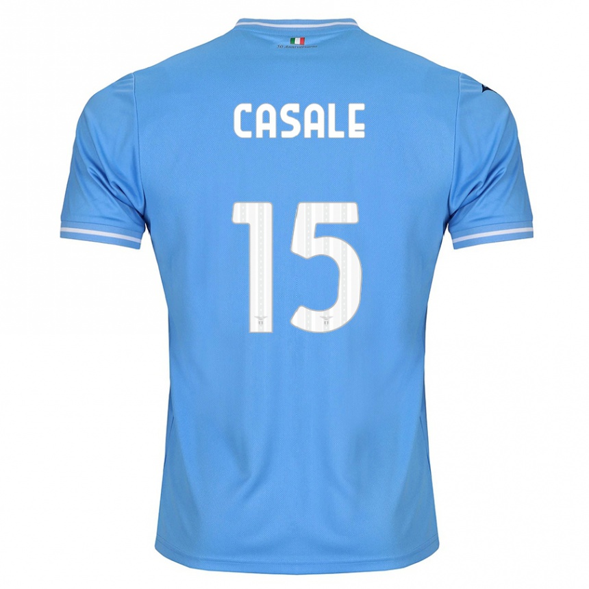 Niño Fútbol Camiseta Nicolò Casale #15 Azul 1ª Equipación 2023/24 México