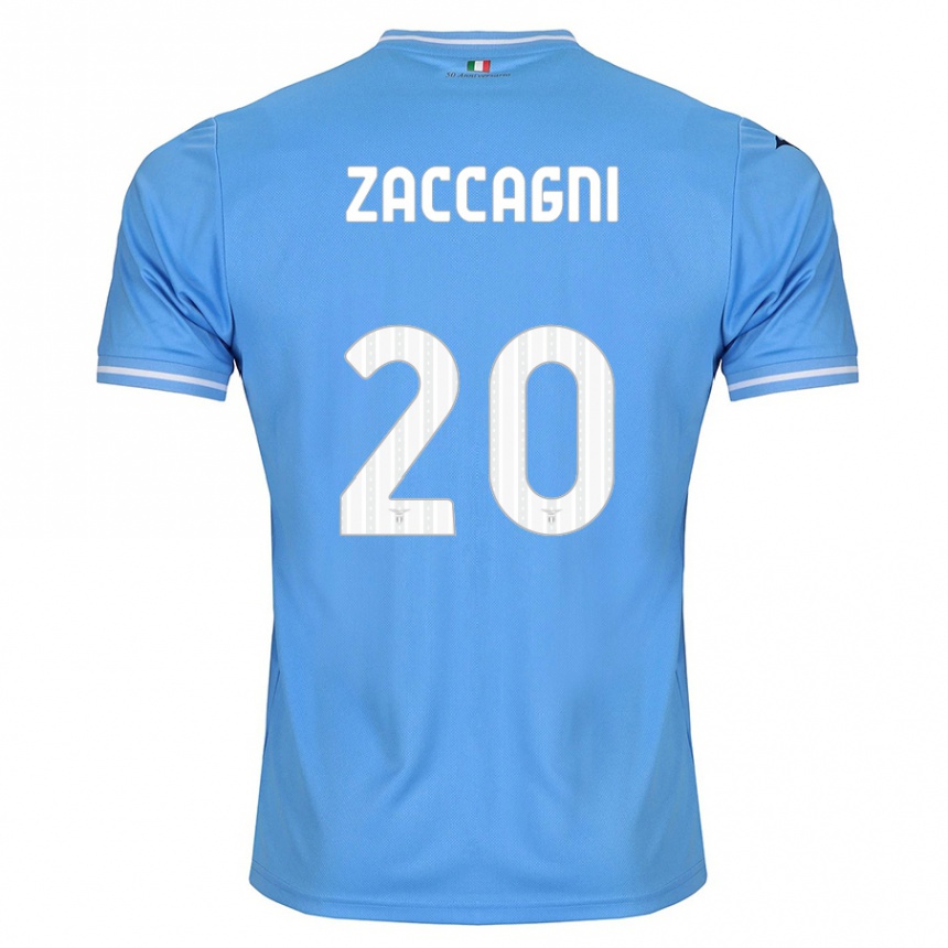 Niño Fútbol Camiseta Mattia Zaccagni #20 Azul 1ª Equipación 2023/24 México