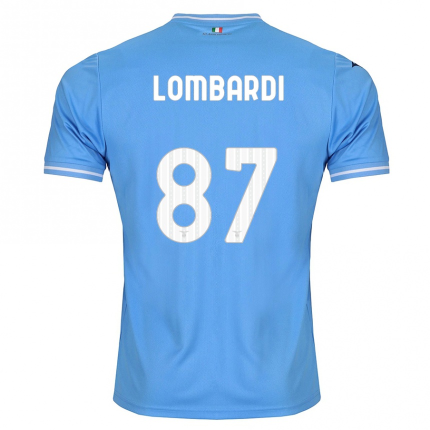 Niño Fútbol Camiseta Cristiano Lombardi #87 Azul 1ª Equipación 2023/24 México