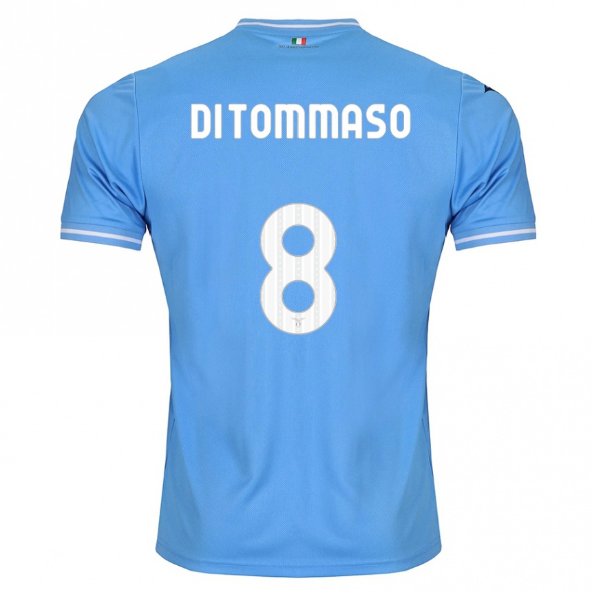 Niño Fútbol Camiseta Leonardo Di Tommaso #8 Azul 1ª Equipación 2023/24 México