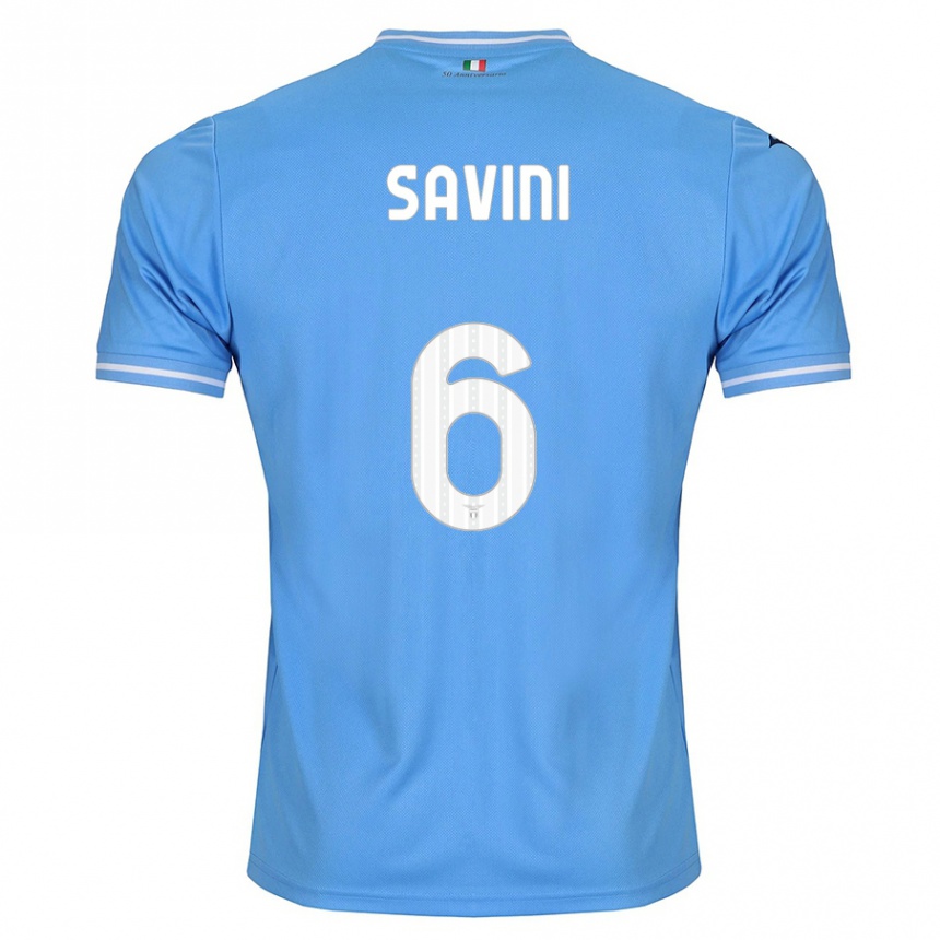 Niño Fútbol Camiseta Federica Savini #6 Azul 1ª Equipación 2023/24 México