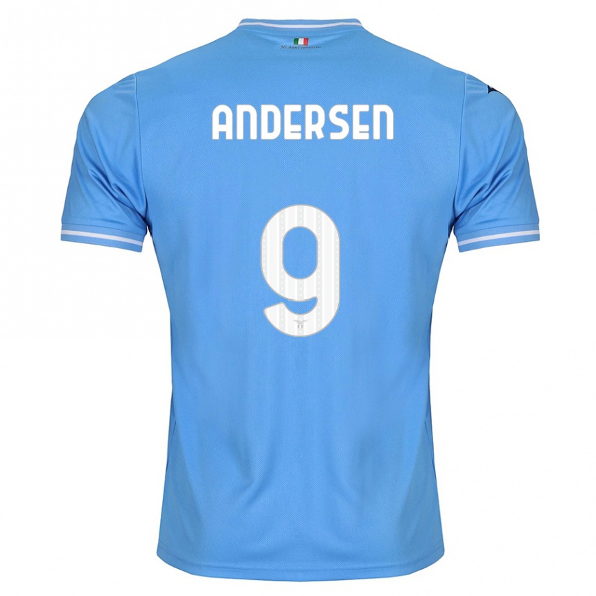 Niño Fútbol Camiseta Signe Holt Andersen #9 Azul 1ª Equipación 2023/24 México