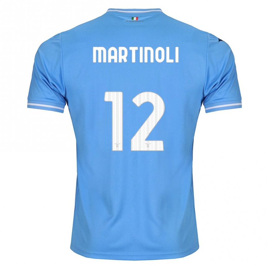 Niño Fútbol Camiseta Elettra Martinoli #12 Azul 1ª Equipación 2023/24 México