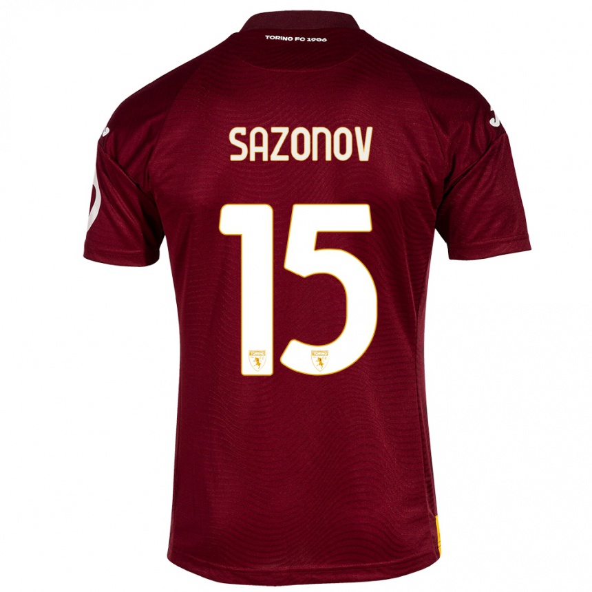 Niño Fútbol Camiseta Saba Sazonov #15 Rojo Oscuro 1ª Equipación 2023/24 México