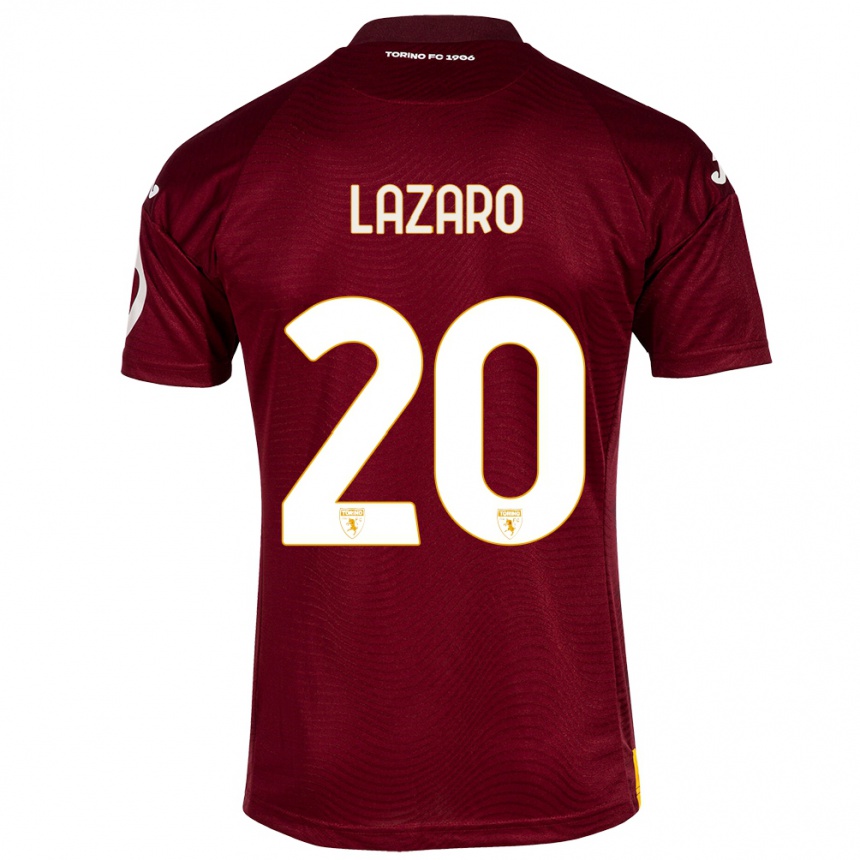 Niño Fútbol Camiseta Valentino Lazaro #20 Rojo Oscuro 1ª Equipación 2023/24 México