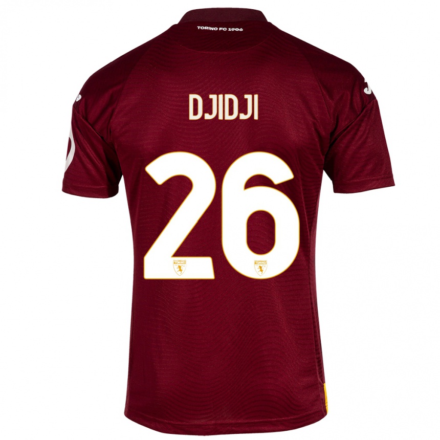 Niño Fútbol Camiseta Koffi Djidji #26 Rojo Oscuro 1ª Equipación 2023/24 México