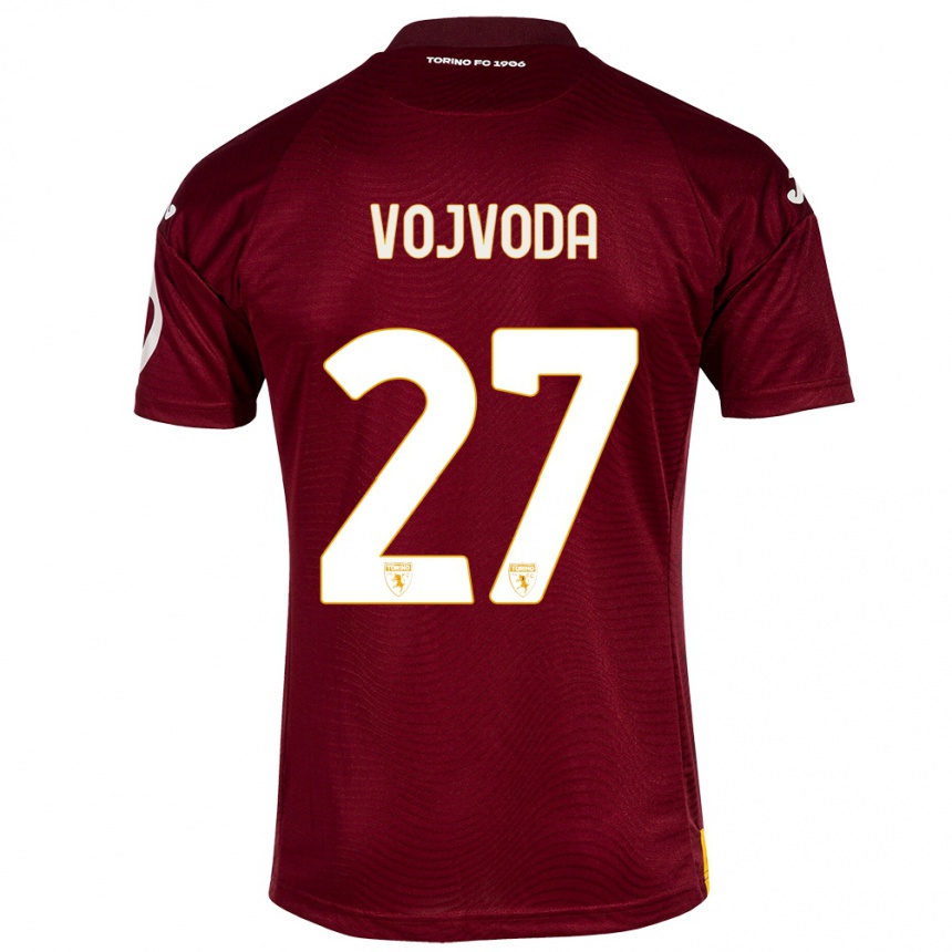 Niño Fútbol Camiseta Mërgim Vojvoda #27 Rojo Oscuro 1ª Equipación 2023/24 México