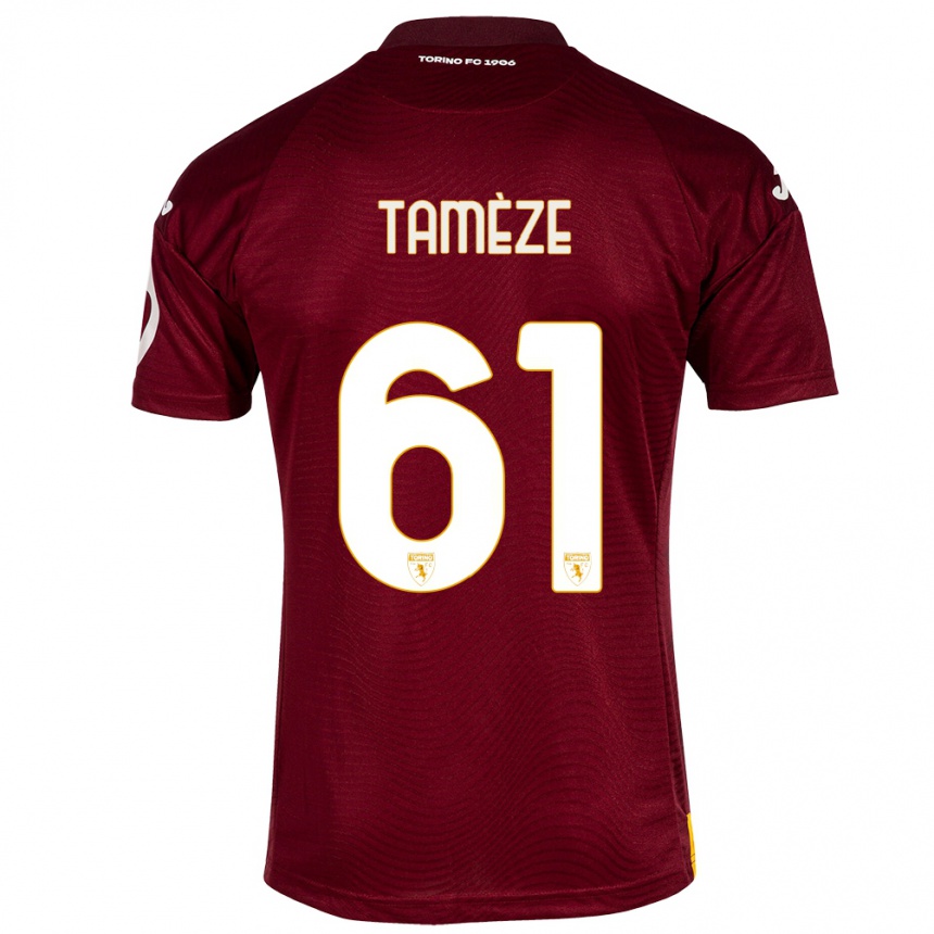 Niño Fútbol Camiseta Adrien Tamèze #61 Rojo Oscuro 1ª Equipación 2023/24 México