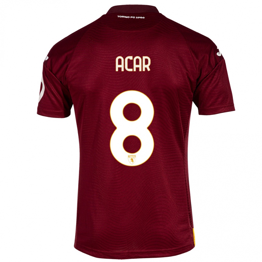 Niño Fútbol Camiseta Emirhan Acar #8 Rojo Oscuro 1ª Equipación 2023/24 México