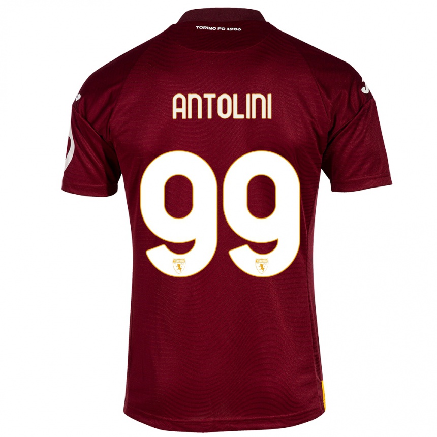 Niño Fútbol Camiseta Jacopo Antolini #99 Rojo Oscuro 1ª Equipación 2023/24 México