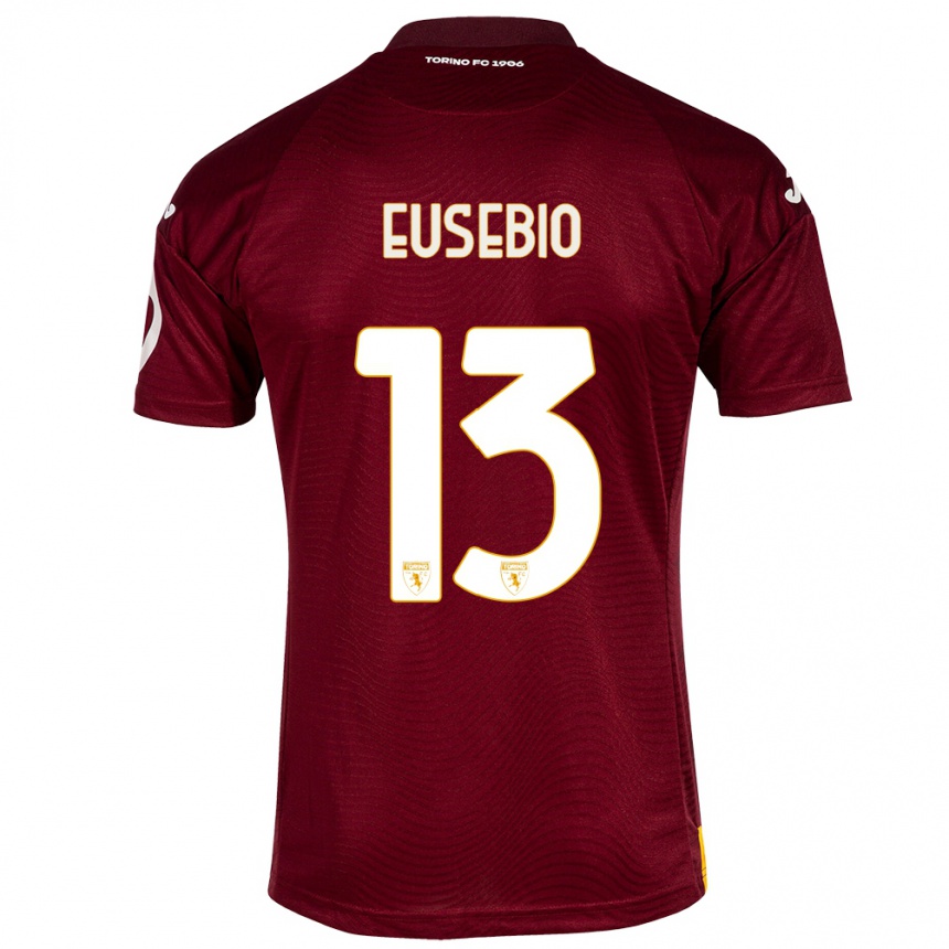 Niño Fútbol Camiseta Chiara Eusebio #13 Rojo Oscuro 1ª Equipación 2023/24 México