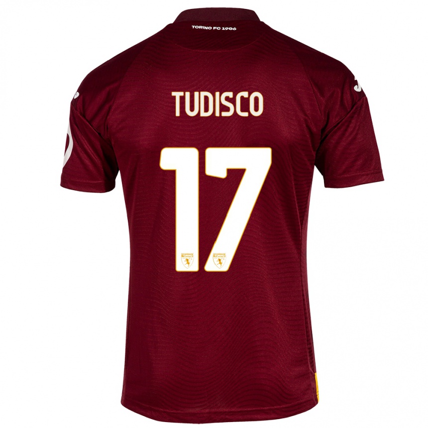 Niño Fútbol Camiseta Giorgia Tudisco #17 Rojo Oscuro 1ª Equipación 2023/24 México