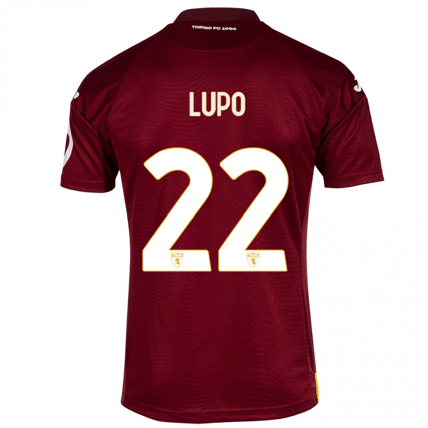 Niño Fútbol Camiseta Enrica Lupo #22 Rojo Oscuro 1ª Equipación 2023/24 México