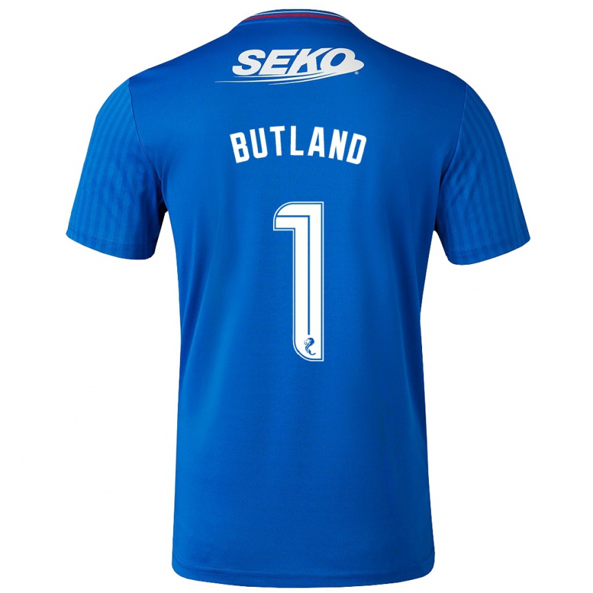 Niño Fútbol Camiseta Jack Butland #1 Azul 1ª Equipación 2023/24 México