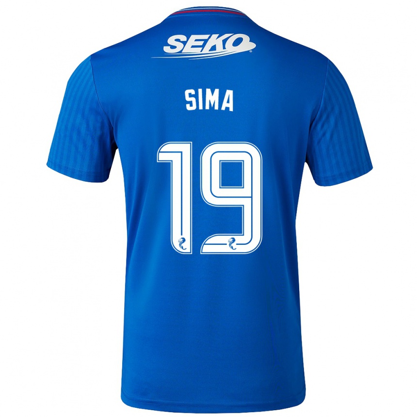 Niño Fútbol Camiseta Abdallah Sima #19 Azul 1ª Equipación 2023/24 México