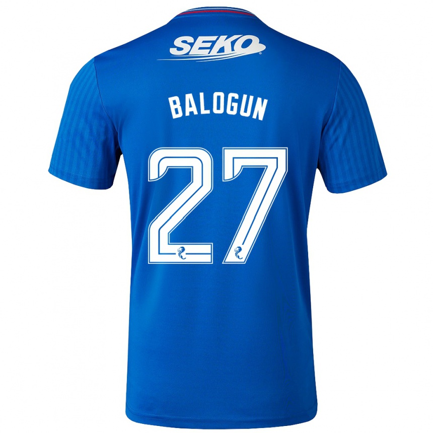 Niño Fútbol Camiseta Leon Balogun #27 Azul 1ª Equipación 2023/24 México