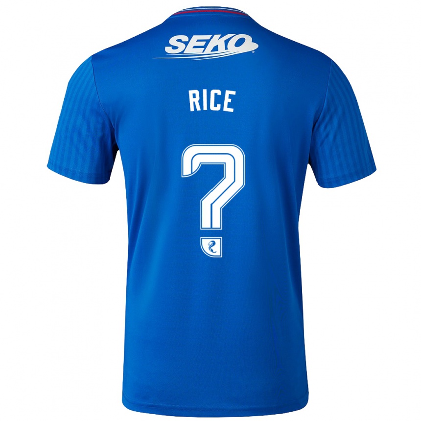 Niño Fútbol Camiseta Bailey Rice #0 Azul 1ª Equipación 2023/24 México