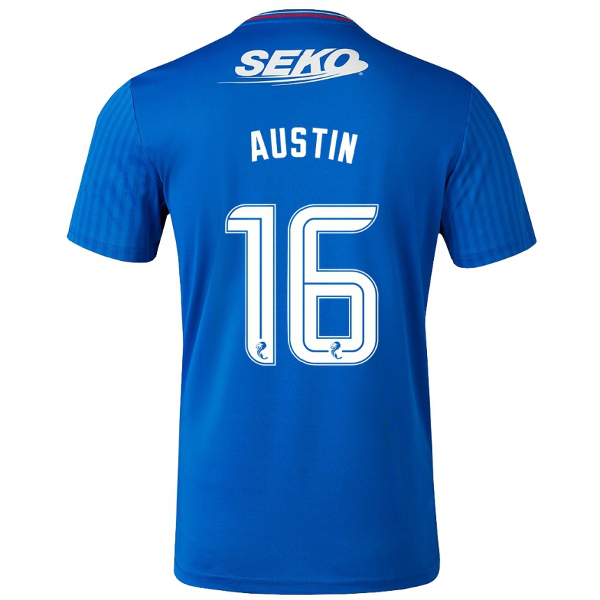 Niño Fútbol Camiseta Eilidh Austin #16 Azul 1ª Equipación 2023/24 México