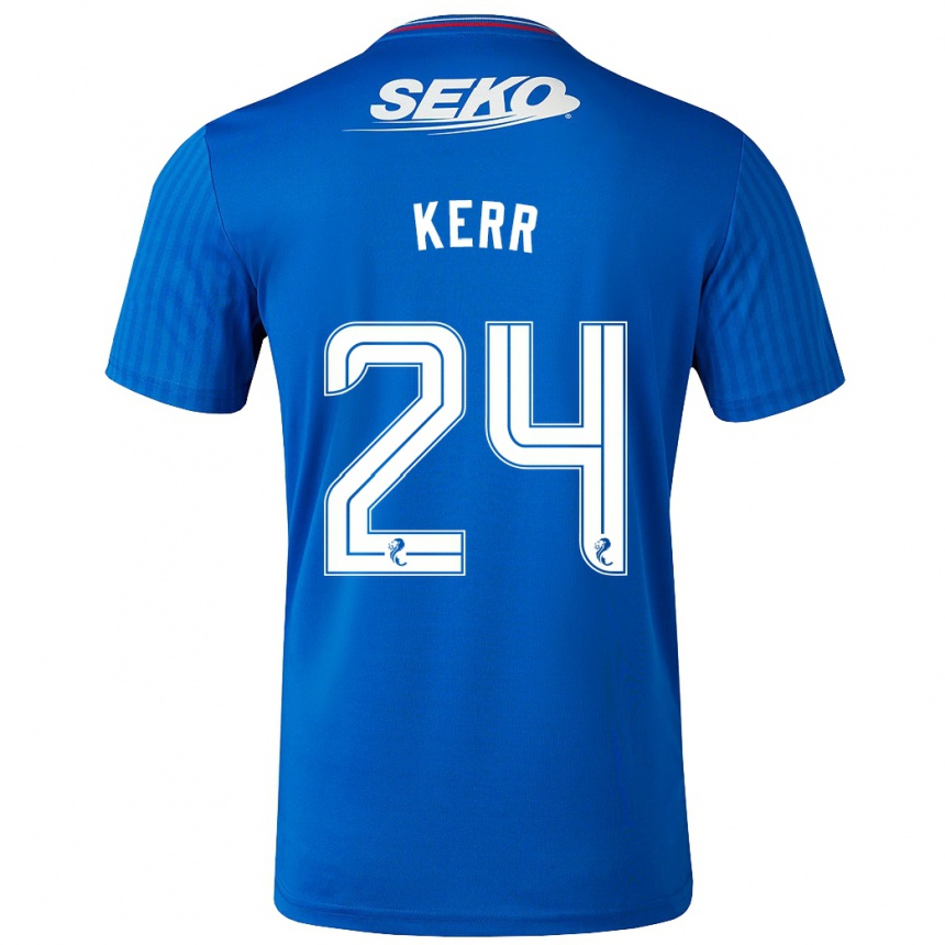 Niño Fútbol Camiseta Samantha Mary Kerr #24 Azul 1ª Equipación 2023/24 México