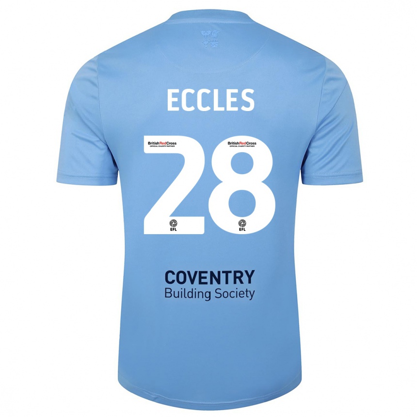 Niño Fútbol Camiseta Josh Eccles #28 Cielo Azul 1ª Equipación 2023/24 México