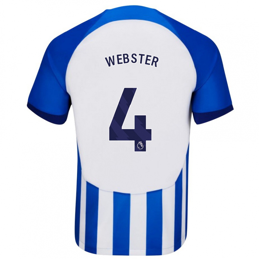 Niño Fútbol Camiseta Adam Webster #4 Azul 1ª Equipación 2023/24 México