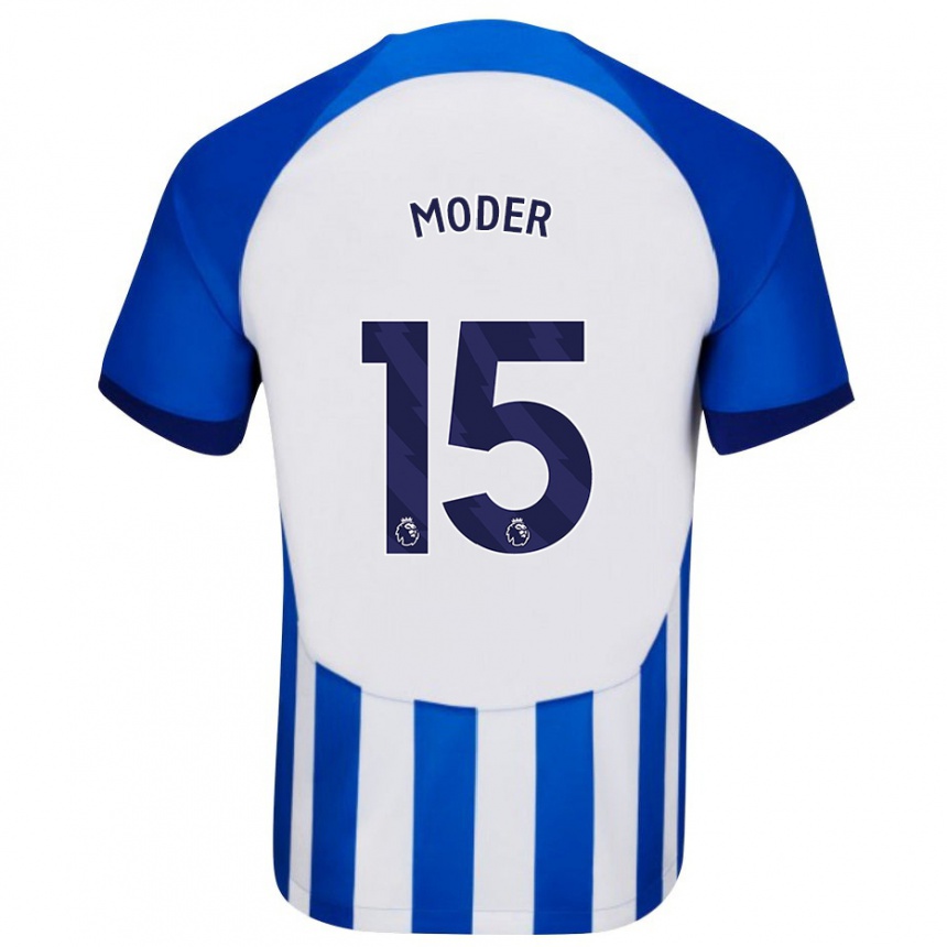 Niño Fútbol Camiseta Jakub Moder #15 Azul 1ª Equipación 2023/24 México