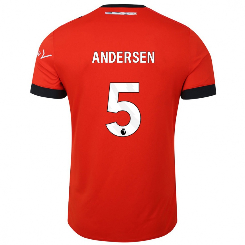 Niño Fútbol Camiseta Mads Andersen #5 Rojo 1ª Equipación 2023/24 México