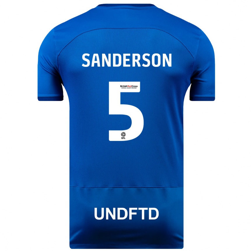 Niño Fútbol Camiseta Dion Sanderson #5 Azul 1ª Equipación 2023/24 México