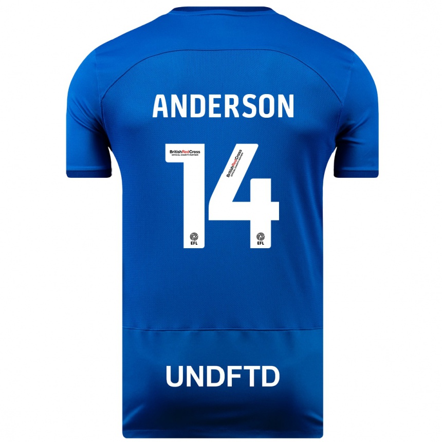 Niño Fútbol Camiseta Keshi Anderson #14 Azul 1ª Equipación 2023/24 México