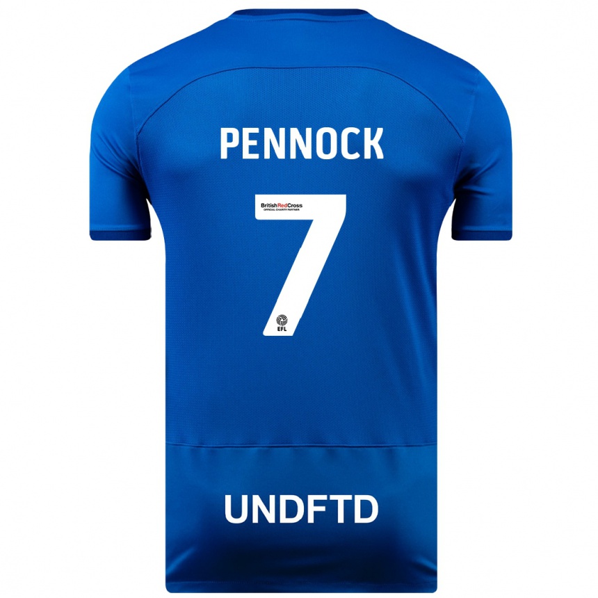 Niño Fútbol Camiseta Jade Pennock #7 Azul 1ª Equipación 2023/24 México