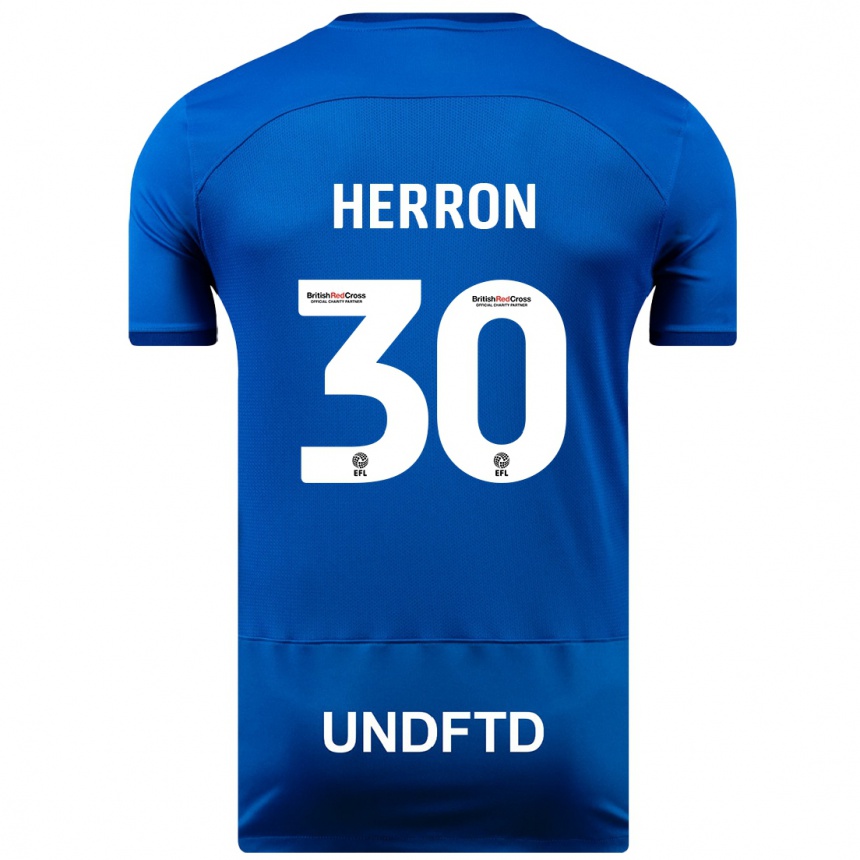 Niño Fútbol Camiseta Neve Herron #30 Azul 1ª Equipación 2023/24 México