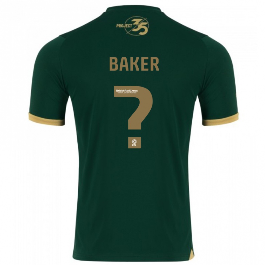 Niño Fútbol Camiseta Zak Baker #0 Verde 1ª Equipación 2023/24 México