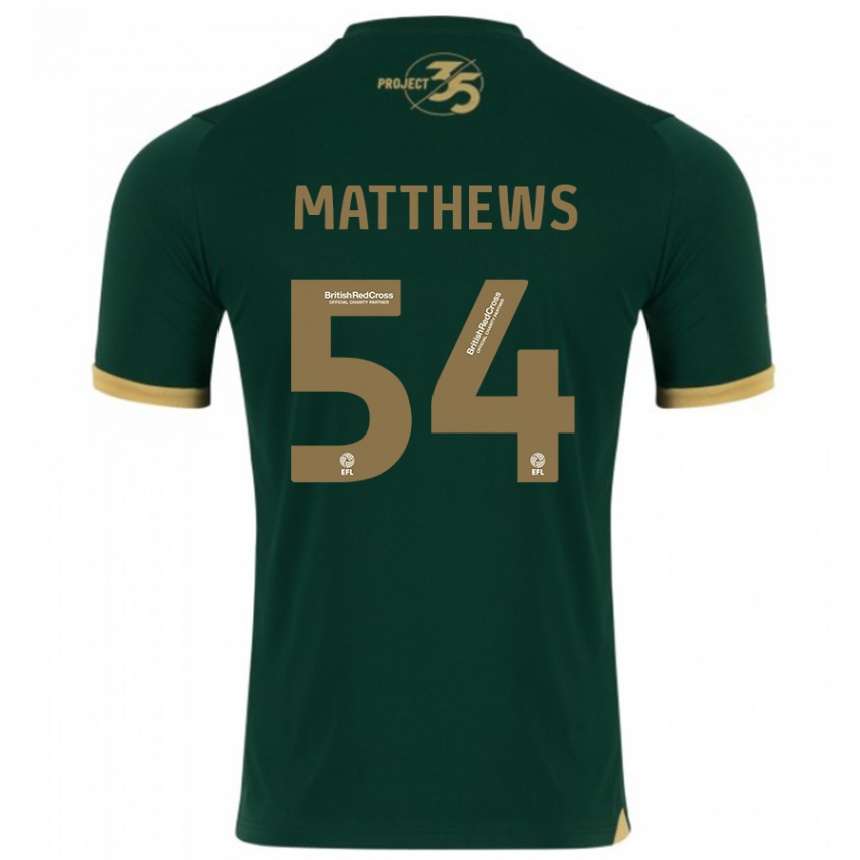 Niño Fútbol Camiseta Jack Matthews #54 Verde 1ª Equipación 2023/24 México