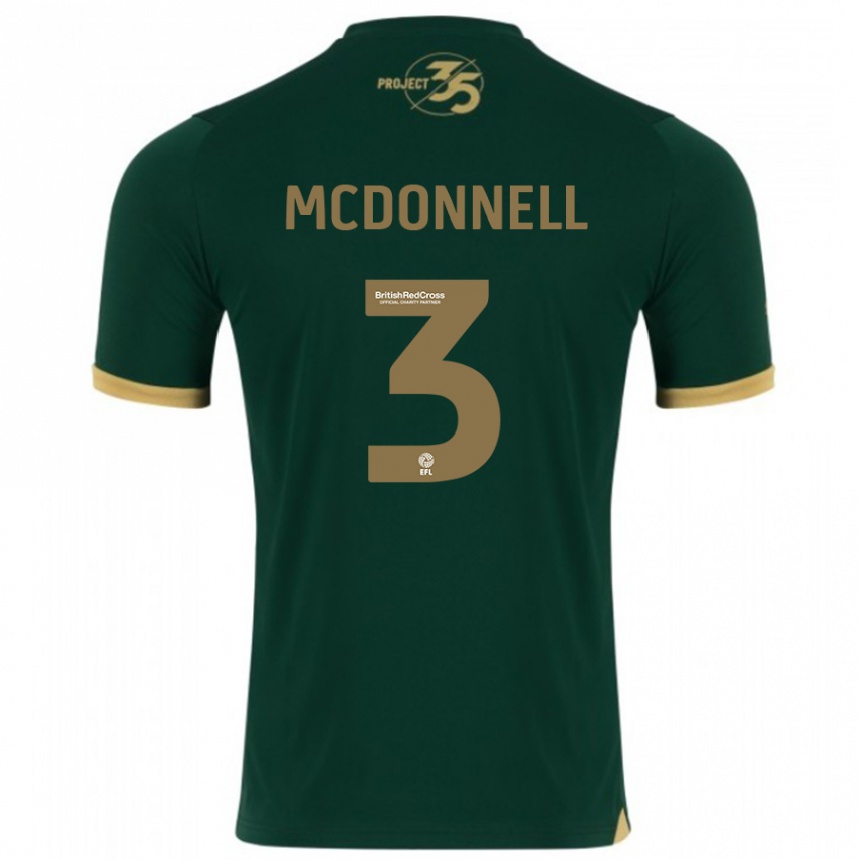 Niño Fútbol Camiseta Rosie Mcdonnell #3 Verde 1ª Equipación 2023/24 México