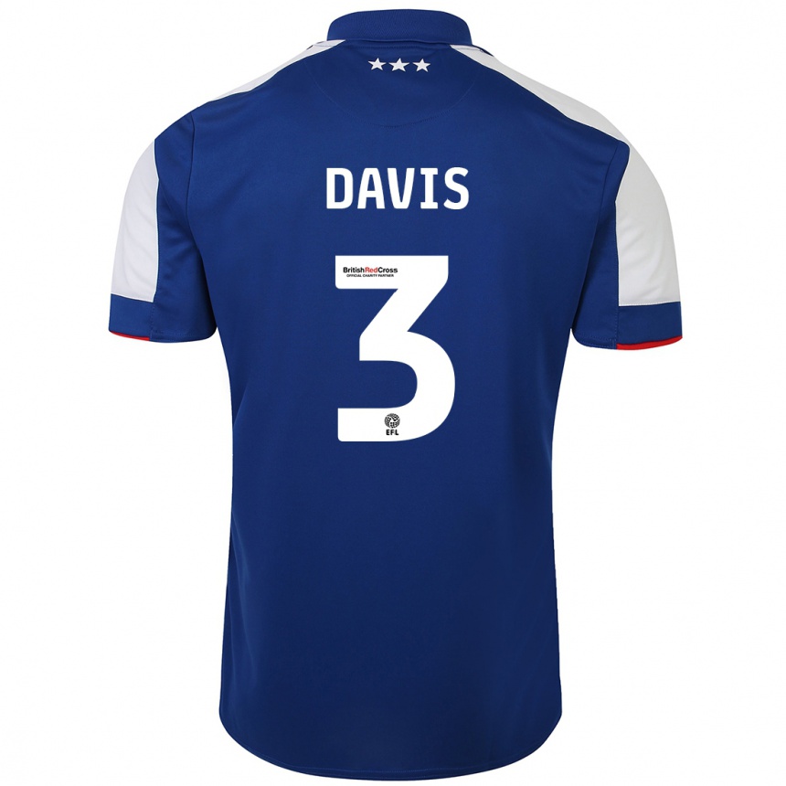 Niño Fútbol Camiseta Leif Davis #3 Azul 1ª Equipación 2023/24 México