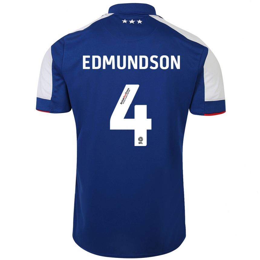 Niño Fútbol Camiseta George Edmundson #4 Azul 1ª Equipación 2023/24 México