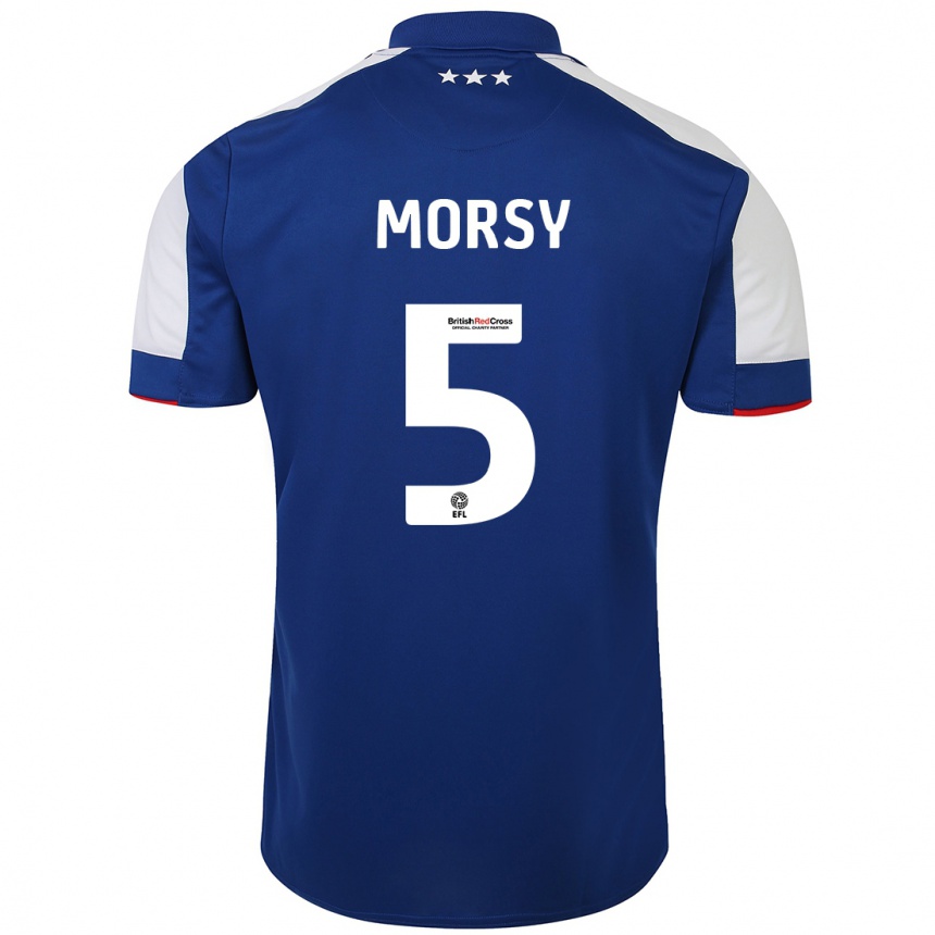 Niño Fútbol Camiseta Samy Morsy #5 Azul 1ª Equipación 2023/24 México