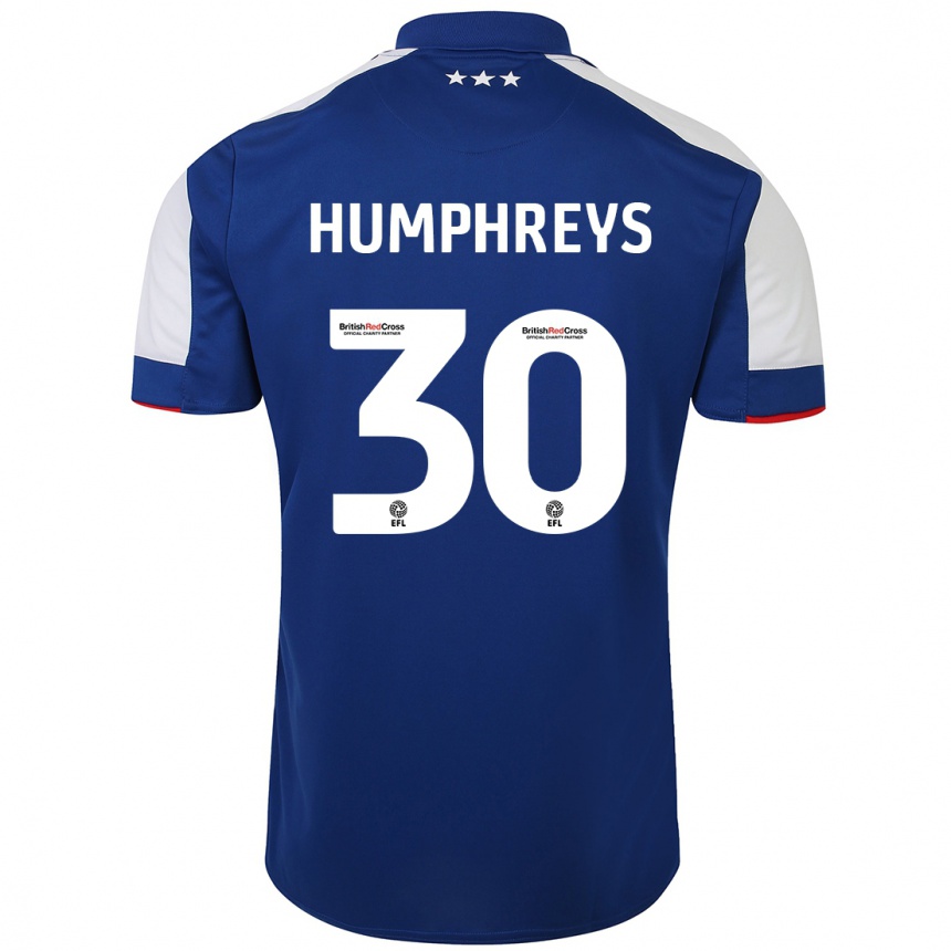 Niño Fútbol Camiseta Cameron Humphreys #30 Azul 1ª Equipación 2023/24 México