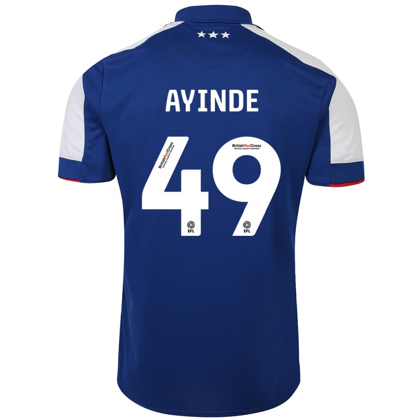 Niño Fútbol Camiseta Leon Ayinde #49 Azul 1ª Equipación 2023/24 México