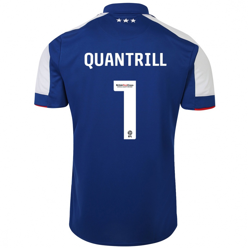 Niño Fútbol Camiseta Sarah Quantrill #1 Azul 1ª Equipación 2023/24 México