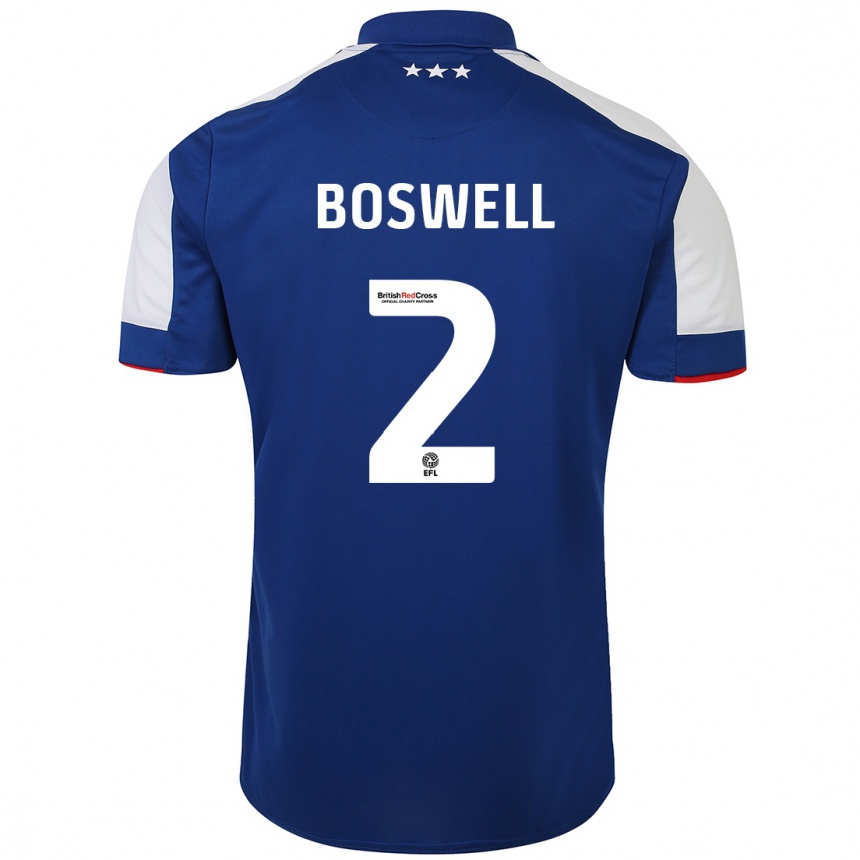 Niño Fútbol Camiseta Maria Boswell #2 Azul 1ª Equipación 2023/24 México