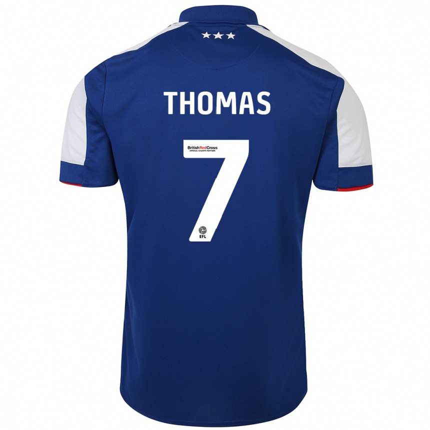 Niño Fútbol Camiseta Natasha Thomas #7 Azul 1ª Equipación 2023/24 México