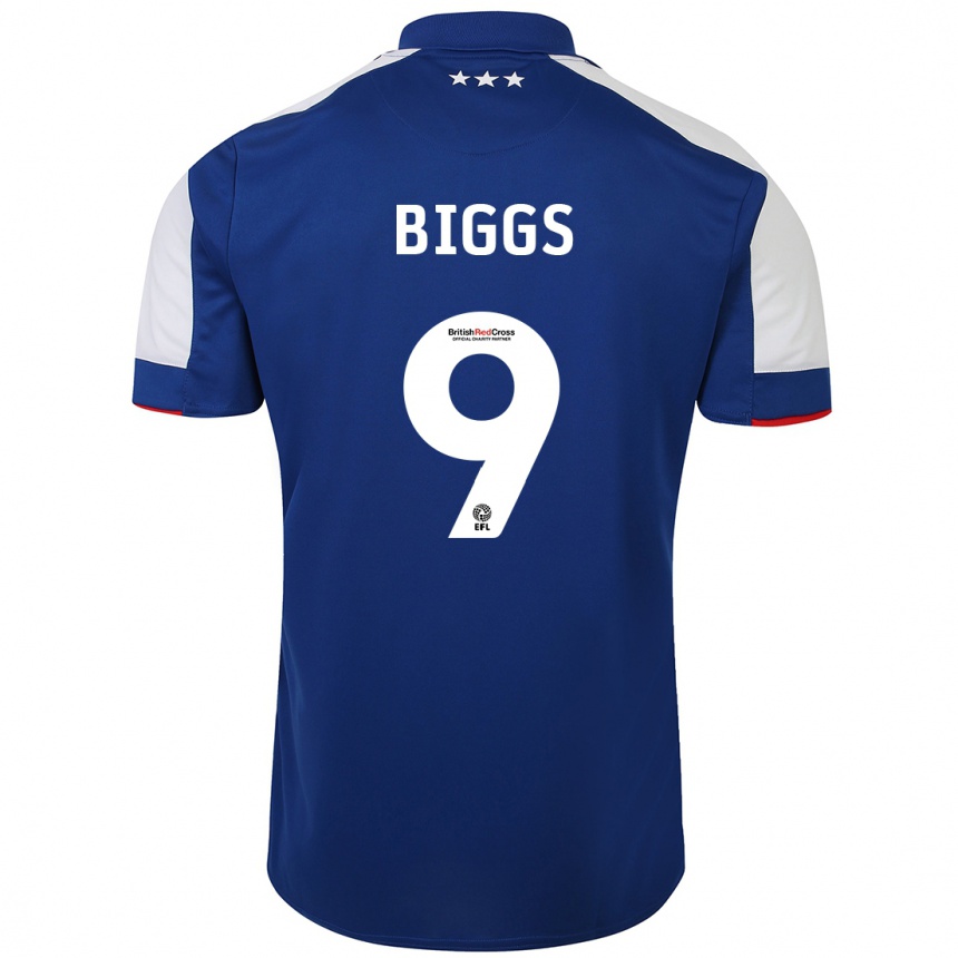 Niño Fútbol Camiseta Maddie Biggs #9 Azul 1ª Equipación 2023/24 México