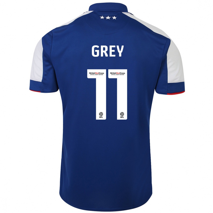 Niño Fútbol Camiseta Anna Grey #11 Azul 1ª Equipación 2023/24 México