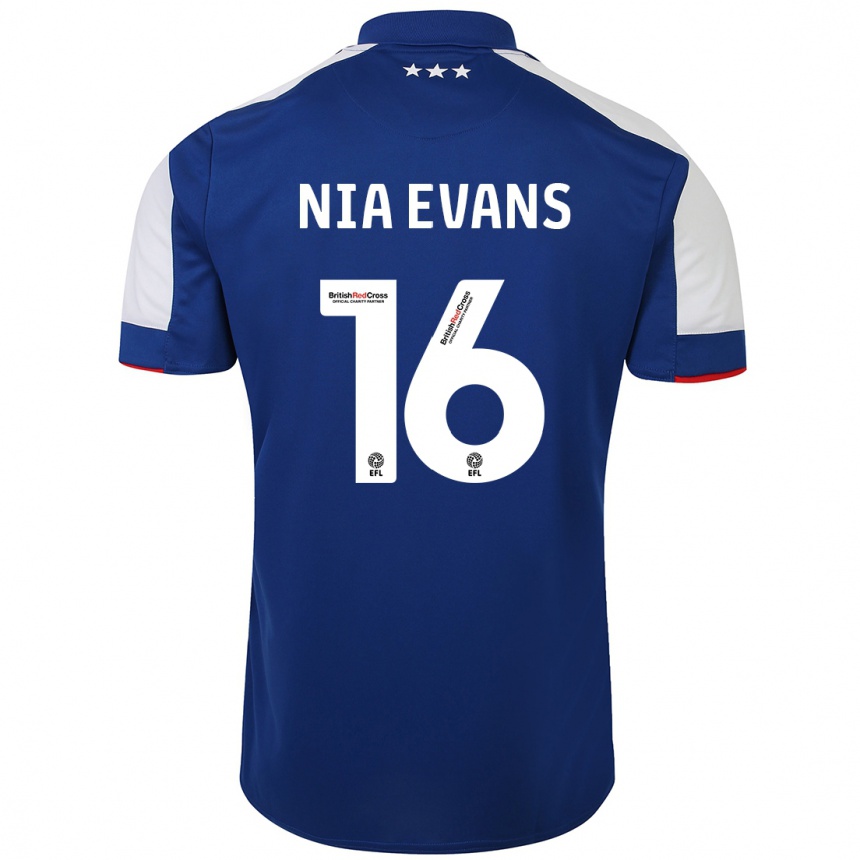 Niño Fútbol Camiseta Nia Evans #16 Azul 1ª Equipación 2023/24 México