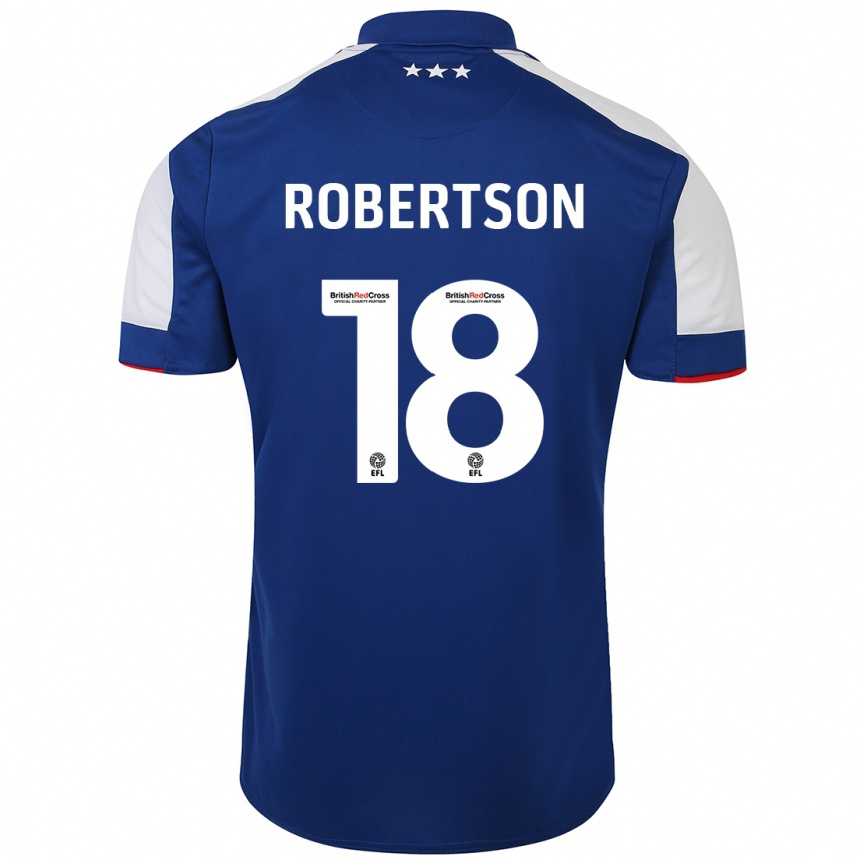 Niño Fútbol Camiseta Kyra Robertson #18 Azul 1ª Equipación 2023/24 México