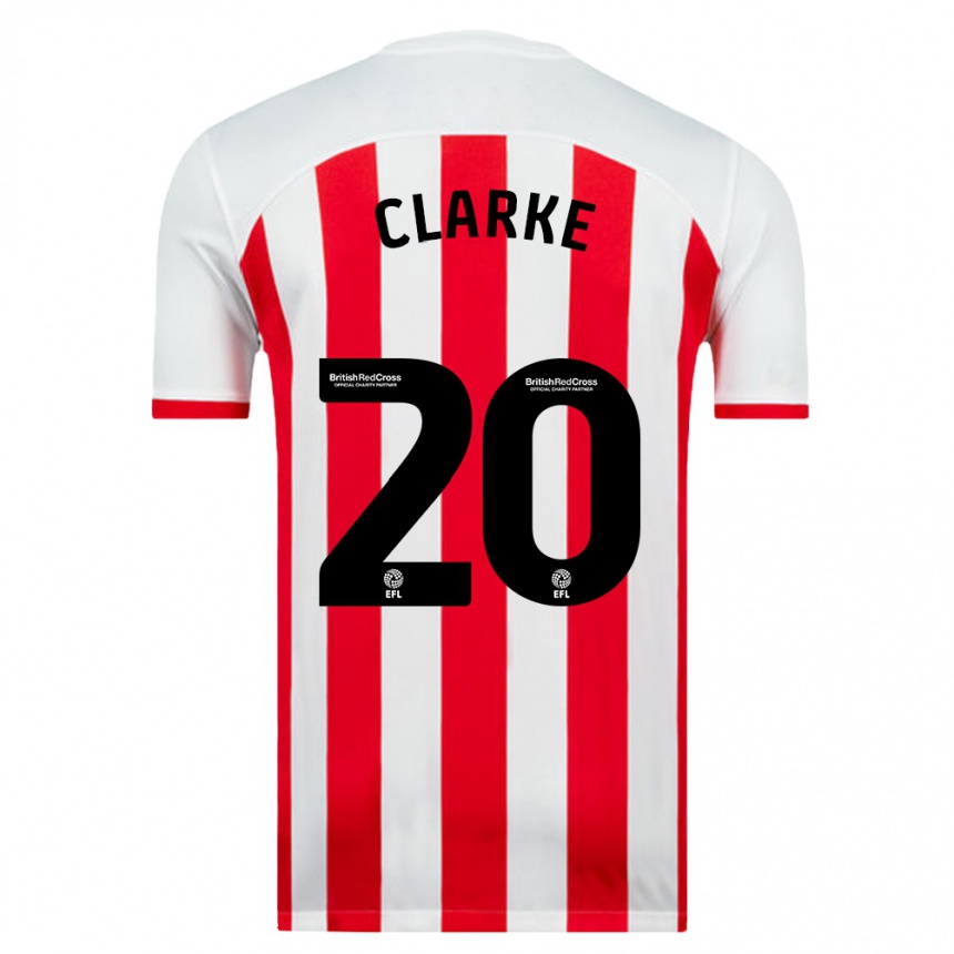 Niño Fútbol Camiseta Jack Clarke #20 Blanco 1ª Equipación 2023/24 México