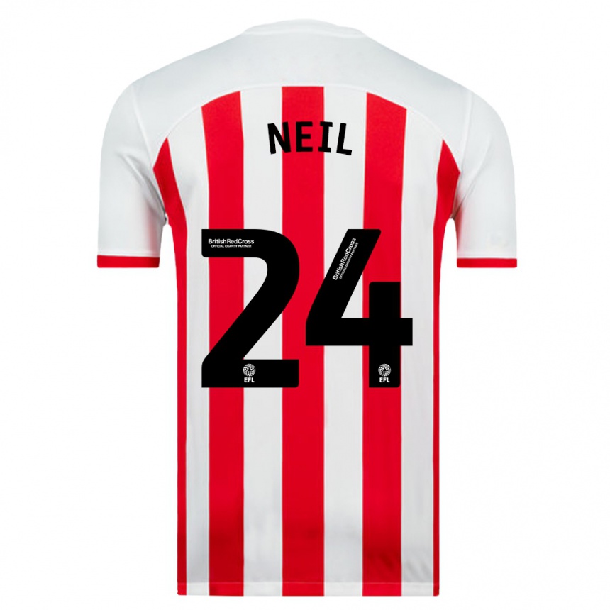 Niño Fútbol Camiseta Dan Neil #24 Blanco 1ª Equipación 2023/24 México